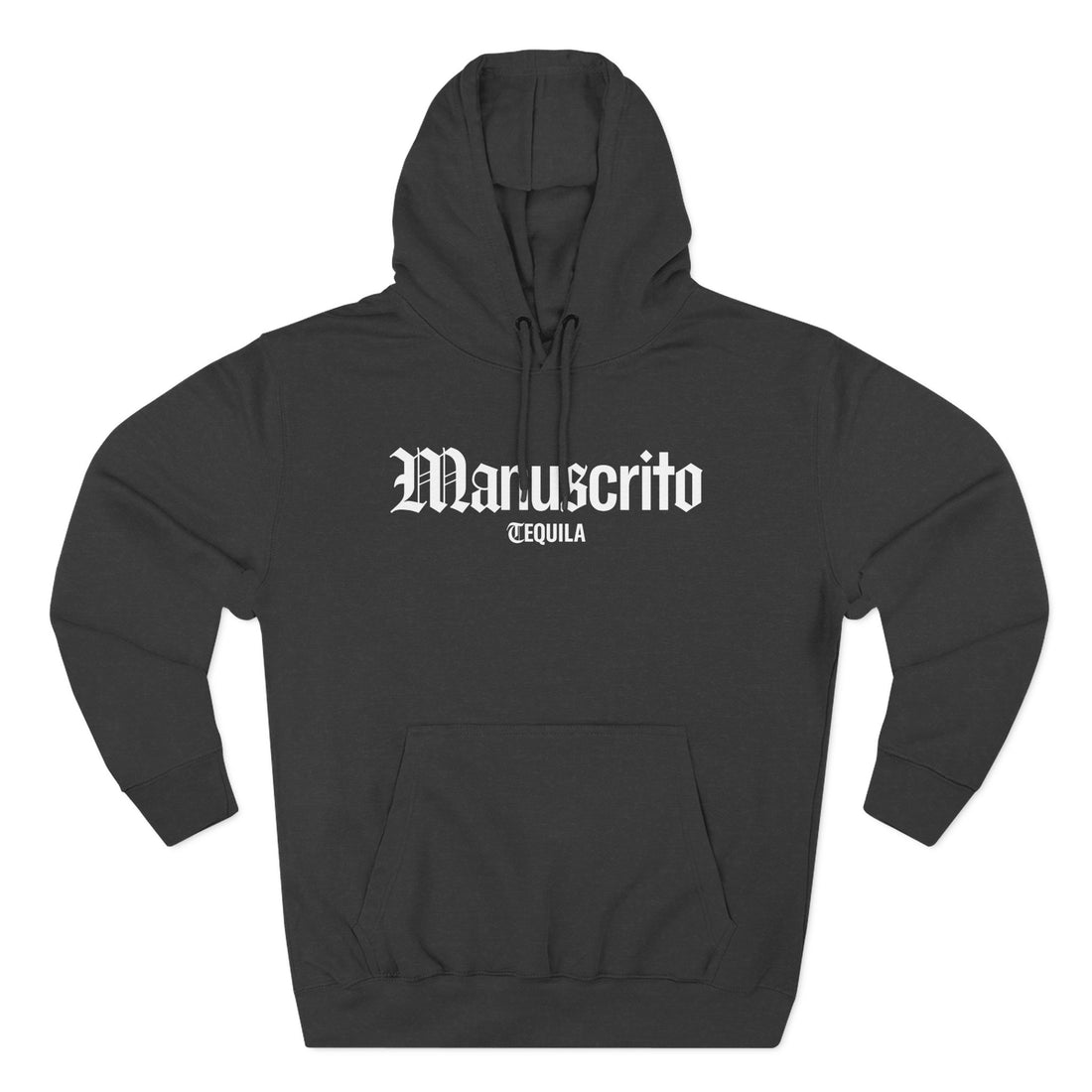 Manuscrito Script Hoodie — Vintage Gothic Logo Fleece Pullover
