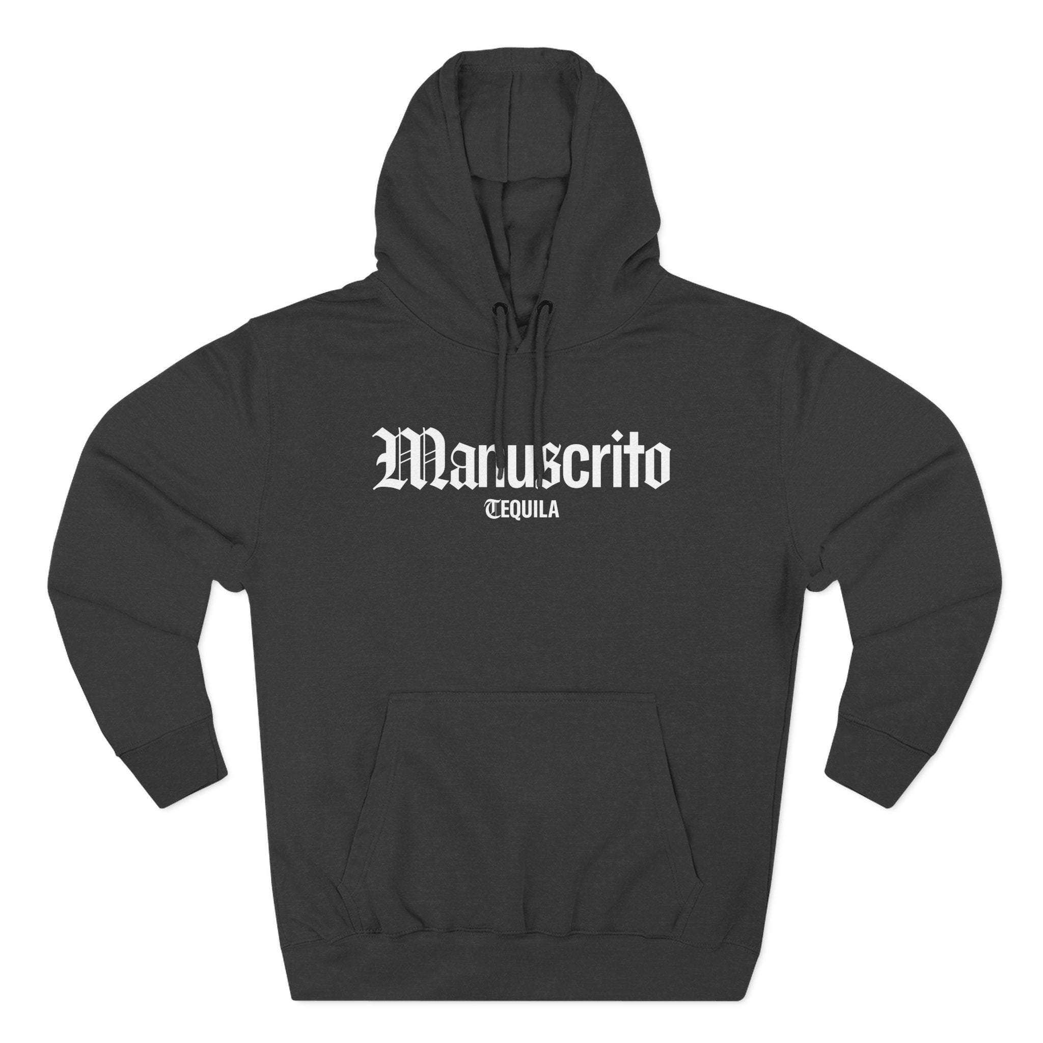 Manuscrito Script Hoodie — Vintage Gothic Logo Fleece Pullover