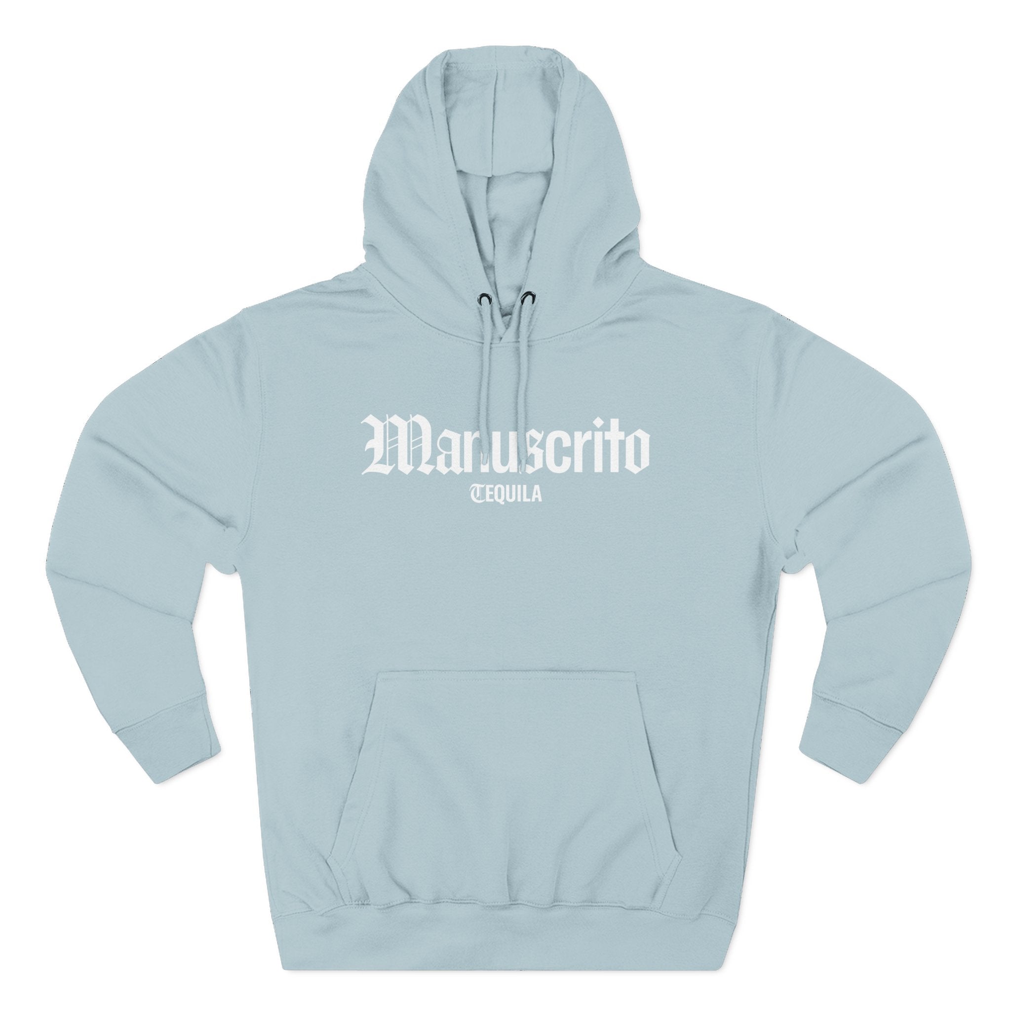 Manuscrito Script Hoodie — Vintage Gothic Logo Fleece Pullover