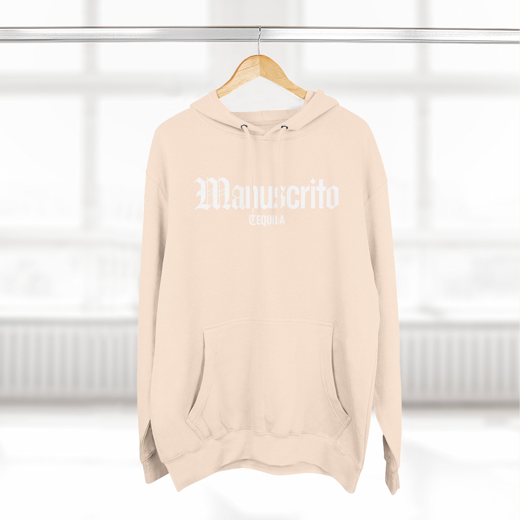 Manuscrito Script Hoodie — Vintage Gothic Logo Fleece Pullover