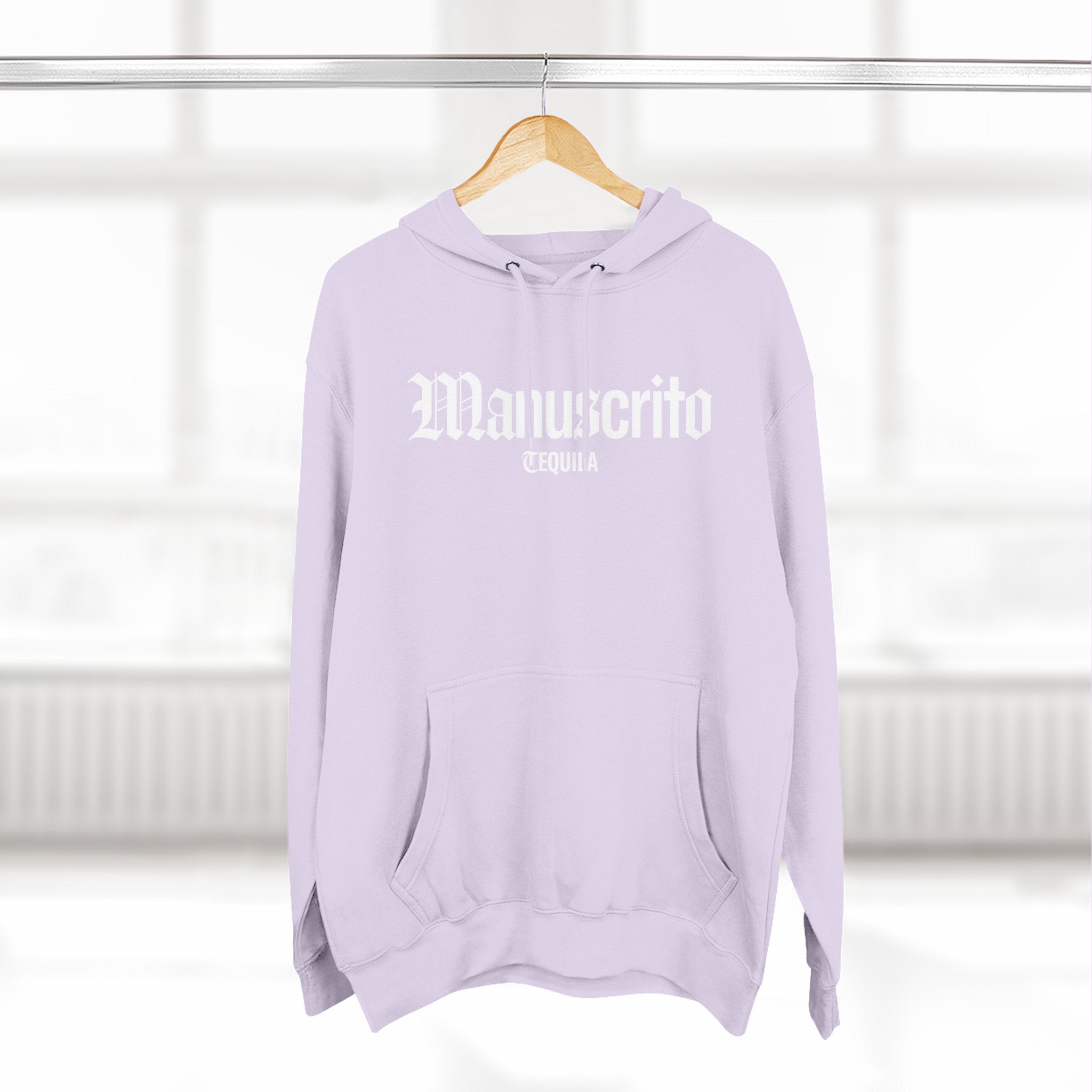 Manuscrito Script Hoodie — Vintage Gothic Logo Fleece Pullover