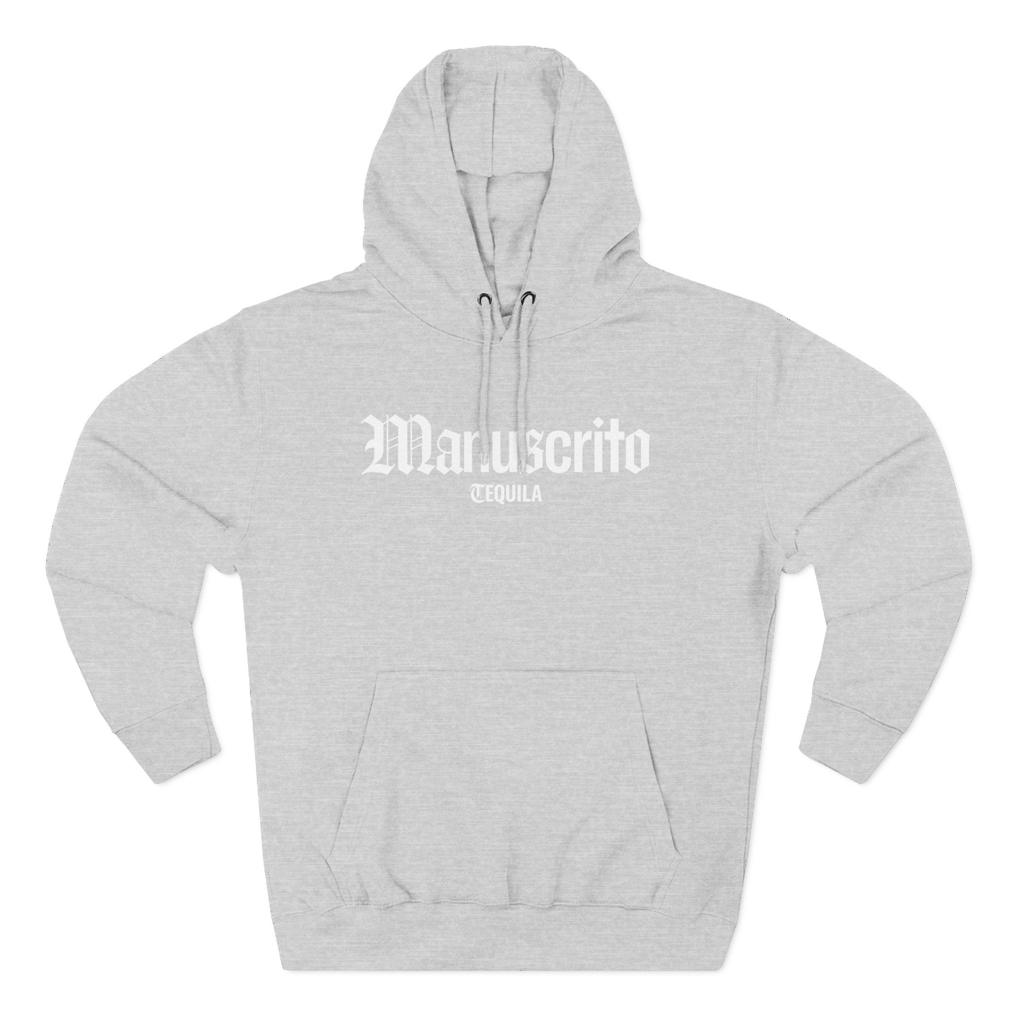Manuscrito Script Hoodie — Vintage Gothic Logo Fleece Pullover